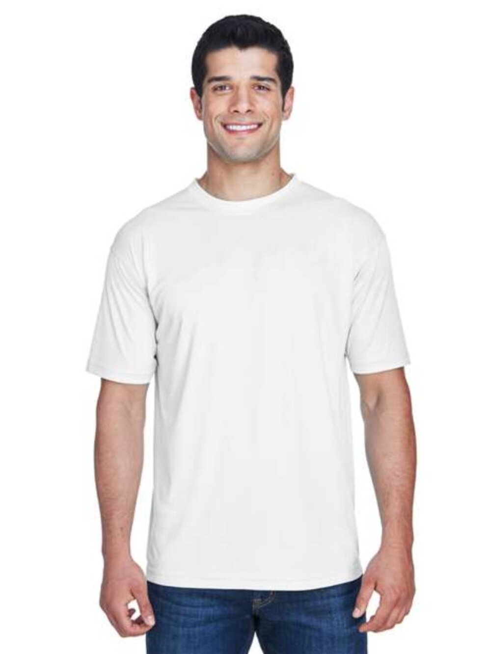Ultraclub Men’s White Performance T-Shirt NEW